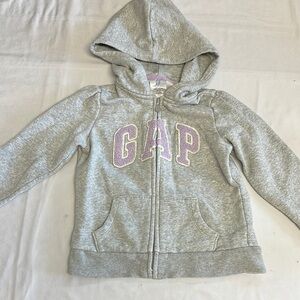 GAP Gray Zip-Up Hoodie with Logo